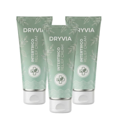 Dryvia Intertrigo Relief Cream treats 99% of skin fold rashes from the first application