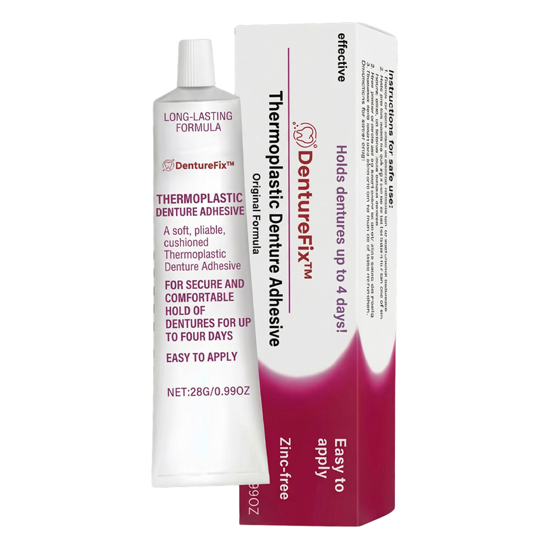 DentureFix™ Adhesive Gel and Denture Fixer | Secures 95% of dentures and prevents irritation, giving you a worry-free smile in just 7 days