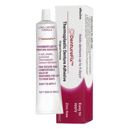 DentureFix™ Adhesive Gel and Denture Fixer | Secures 95% of dentures and prevents irritation, giving you a worry-free smile in just 7 days