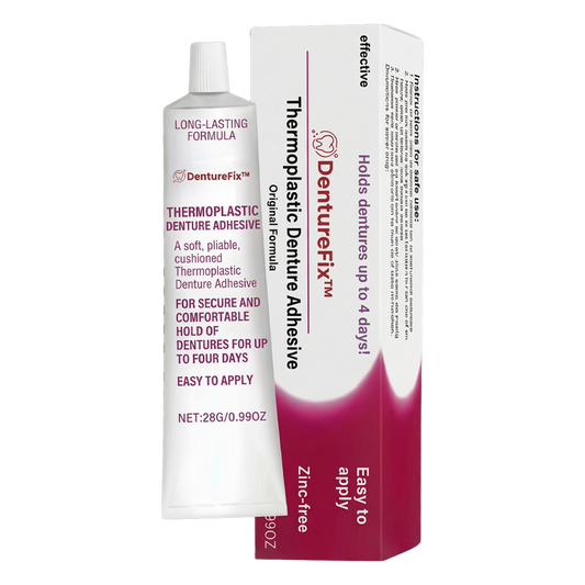 DentureFix™ Adhesive Gel and Denture Fixer | Secures 95% of dentures and prevents irritation, giving you a worry-free smile in just 7 days