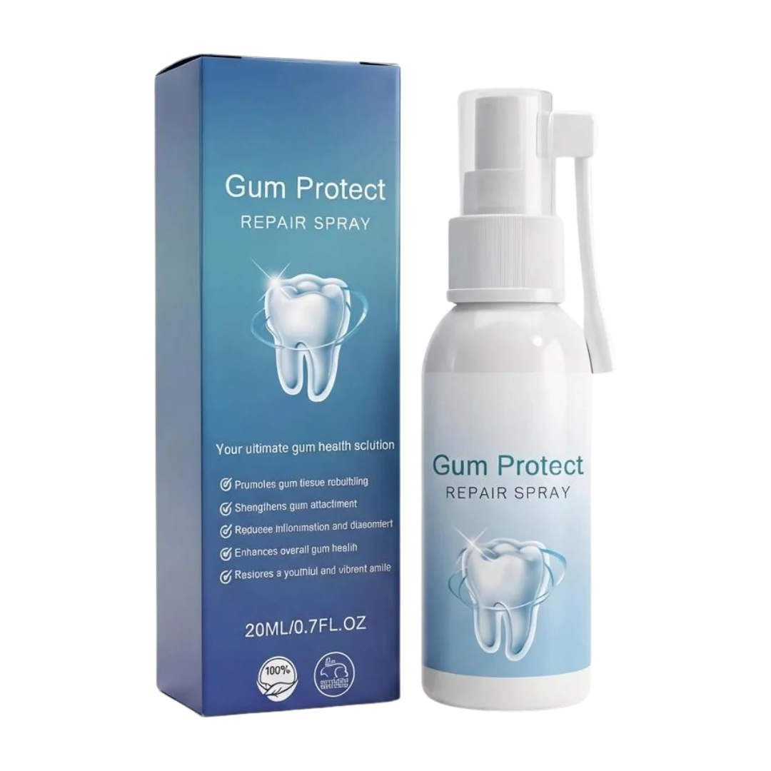 GumSpray™ revitalizes gums and helps whiten teeth within the first week.