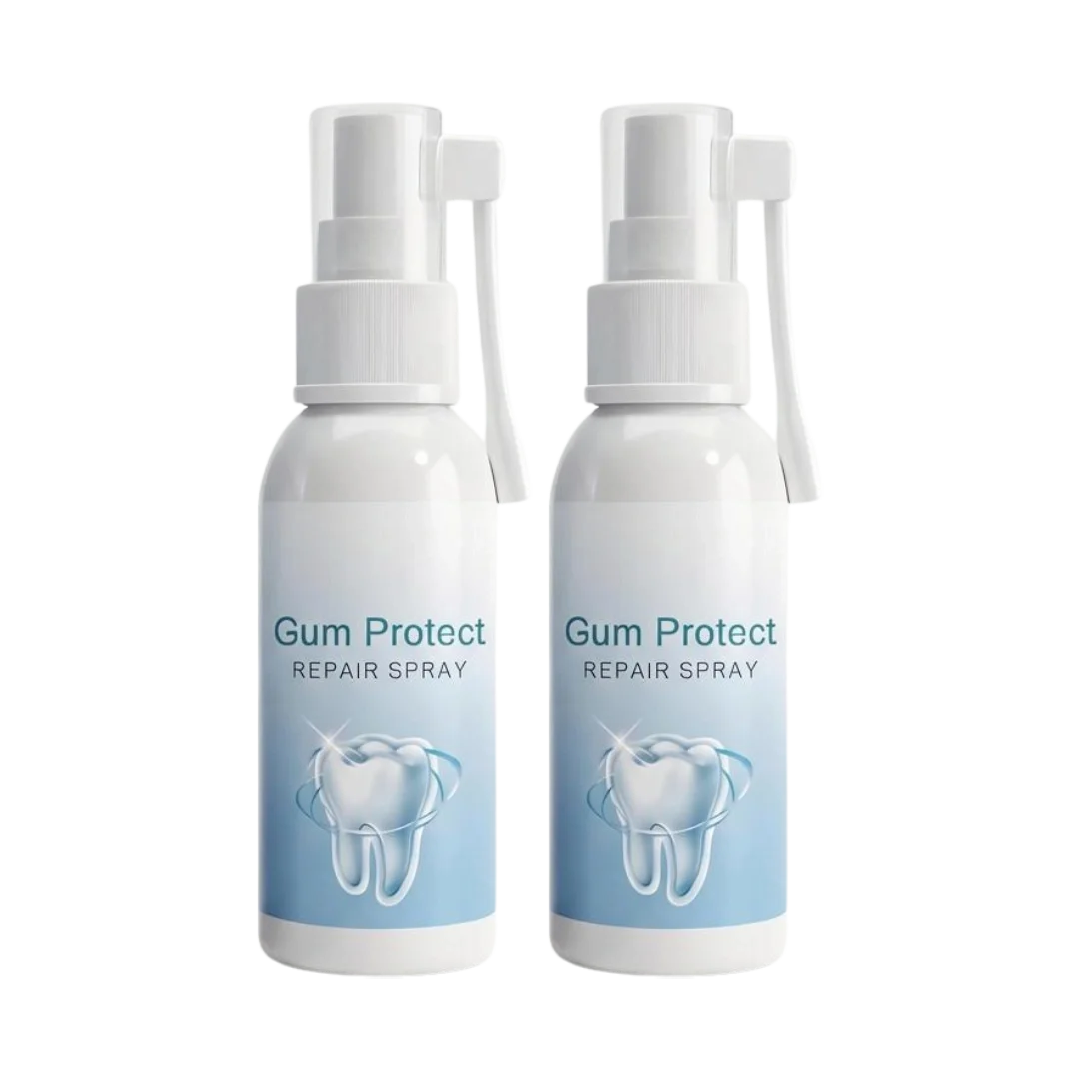 GumSpray™ revitalizes gums and helps whiten teeth within the first week.