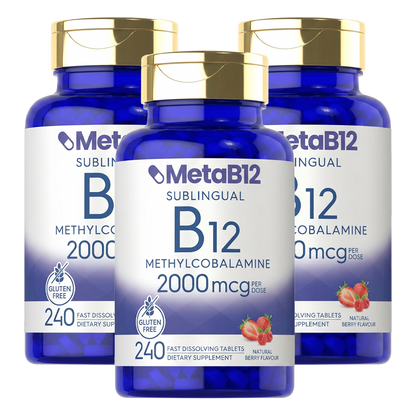 MetaB12 | The only B12 that completely bypasses your intestines — it melts under your tongue and enters your bloodstream directly.