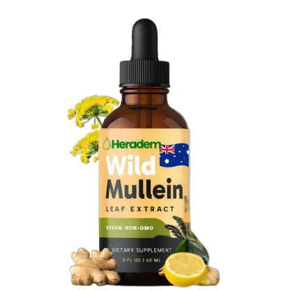 Heradem™ Mullein Lung Drops | Removes 87% of mucus in the lungs in 5 days – breathe freely and effortlessly again