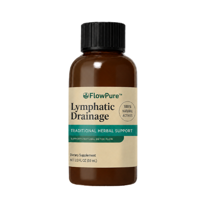 FlowPure™ lymph drainage drops | natural support against fluid retention in the face, stomach and legs