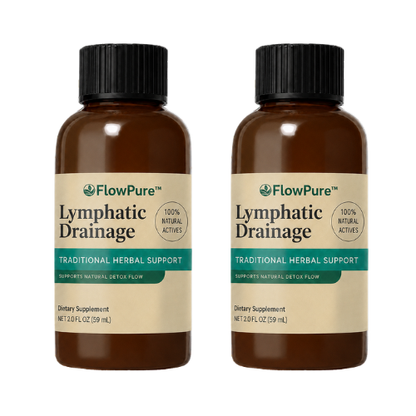 FlowPure™ lymph drainage drops | natural support against fluid retention in the face, stomach and legs