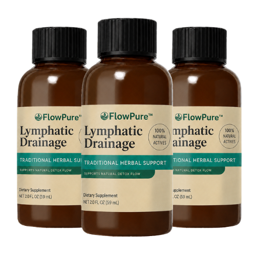 FlowPure™ lymph drainage drops | natural support against fluid retention in the face, stomach and legs