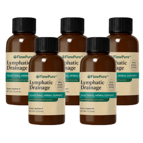 FlowPure™ lymph drainage drops | natural support against fluid retention in the face, stomach and legs