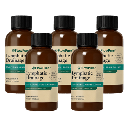 FlowPure™ lymph drainage drops | natural support against fluid retention in the face, stomach and legs