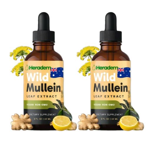Heradem™ Mullein Lung Drops | Removes 87% of mucus in the lungs in 5 days – breathe freely and effortlessly again
