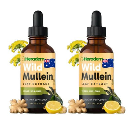Heradem™ Mullein Lung Drops | Removes 87% of mucus in the lungs in 5 days – breathe freely and effortlessly again