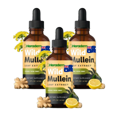 Heradem™ Mullein Lung Drops | Removes 87% of mucus in the lungs in 5 days – breathe freely and effortlessly again