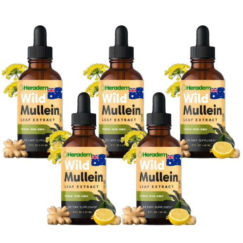 Heradem™ Mullein Lung Drops | Removes 87% of mucus in the lungs in 5 days – breathe freely and effortlessly again